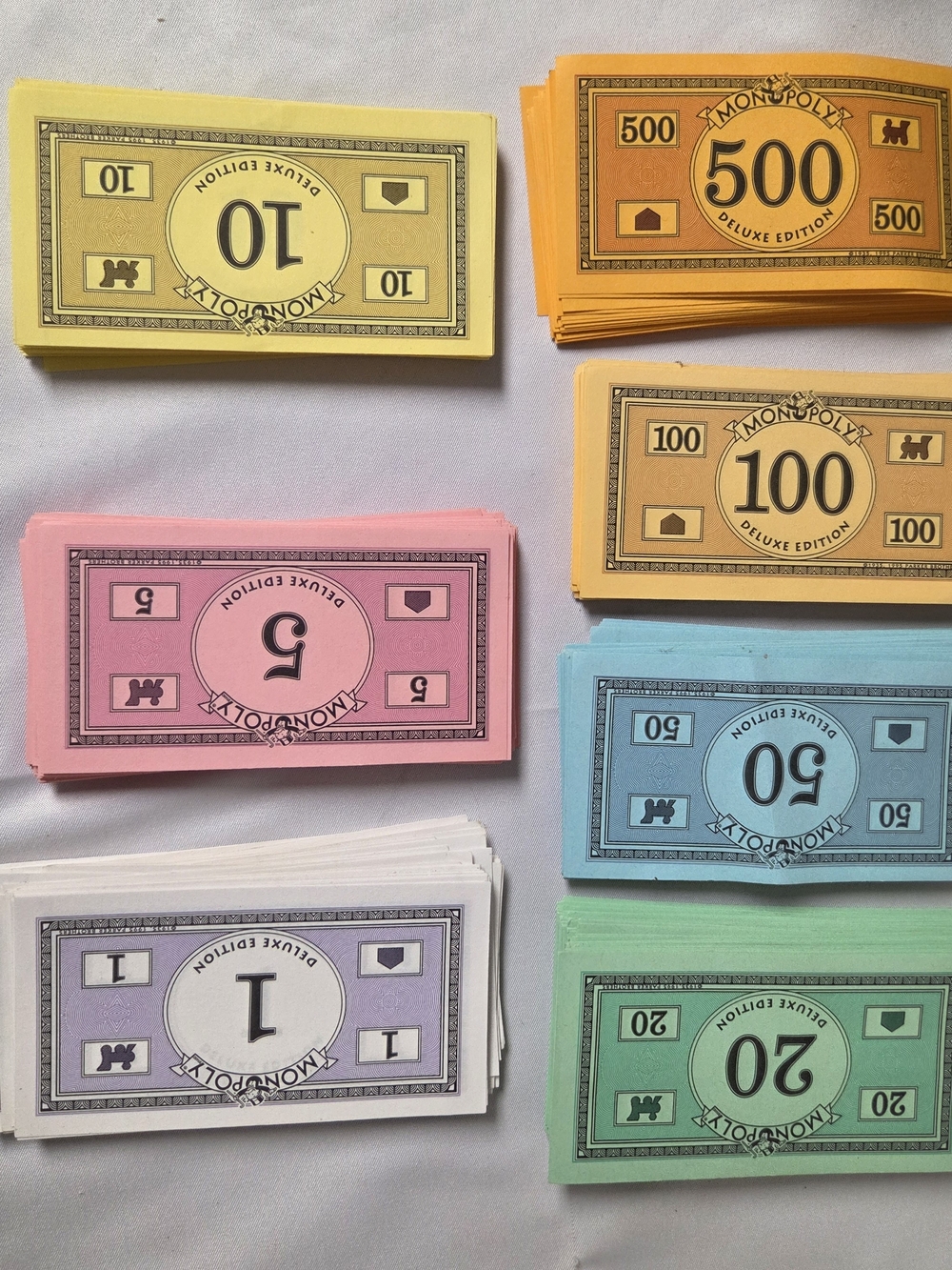 Monopoly Deluxe Edition Money Currency Only - 1998 Replacement Parts Pieces